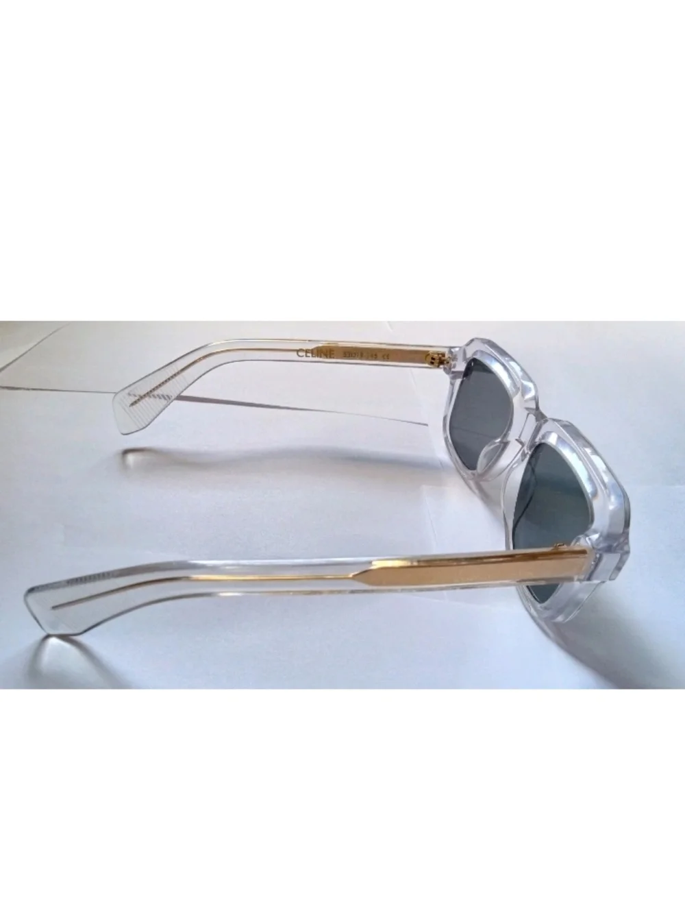 Clear Frame Sunglasses with Dark Lenses